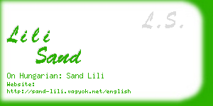 lili sand business card